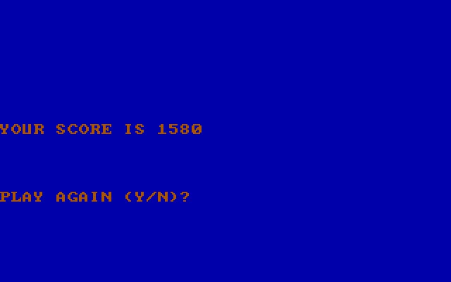 Archeodroid IBM PC/Compatibles Screenshot: Game over
