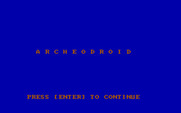 Archeodroid for IBM PC/Compatibles - Title screen
