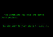 Archeodroid for Apple II - Game over.
