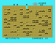 Archeodroid for TI-99/4A - Game start.