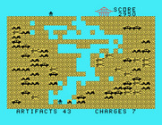 Archeodroid for TI-99/4A - I've collected 43 artifacts so far! I should return to the ship...