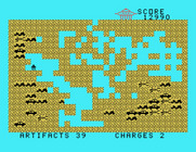Archeodroid for TI-99/4A - Uh oh, I may not have enough charges to break through back to the surface...