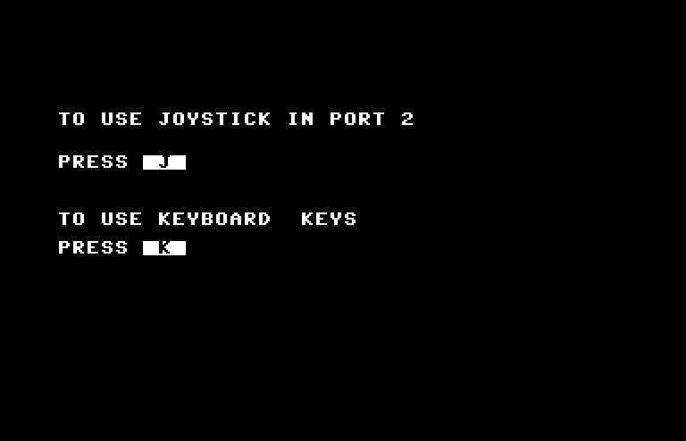 Archeodroid Commodore 64 Screenshot: You can play using the joystick or keyboard.