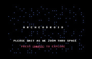 Archeodroid for Commodore 64 - Title screen.