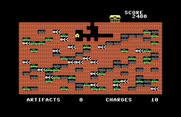 Archeodroid for Commodore 64 - Bring artifacts back to the ship to earn points.
