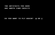 Archeodroid for Commodore 64 - Game over.
