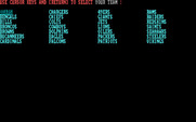 Armchair Quarterback for IBM PC/Compatibles - First, setup the teams.