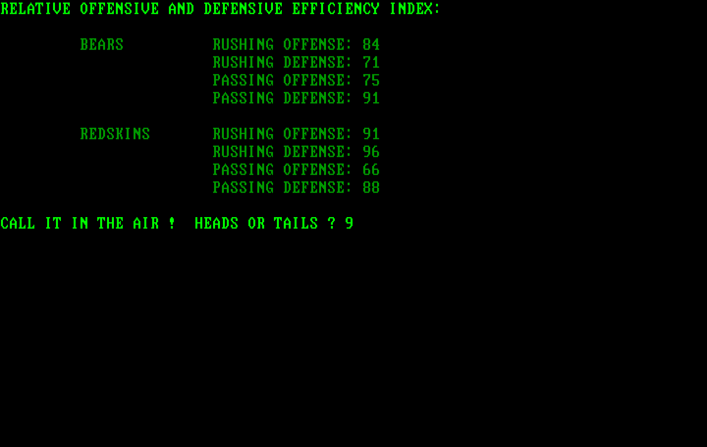 Armchair Quarterback IBM PC/Compatibles Screenshot: Calling the coin toss...