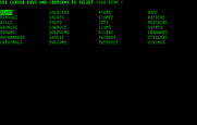 Armchair Quarterback for IBM PC/Compatibles - Selecting the teams...