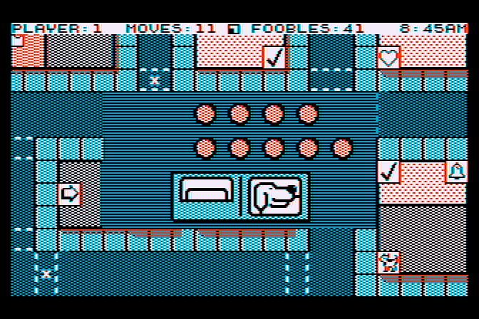 Fooblitzky Atari 8-bit Screenshot: This will cost some money...