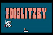 Fooblitzky for Atari 8-bit - Title screen.