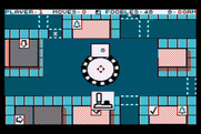 Fooblitzky for Atari 8-bit - Game start; the wheel spins...