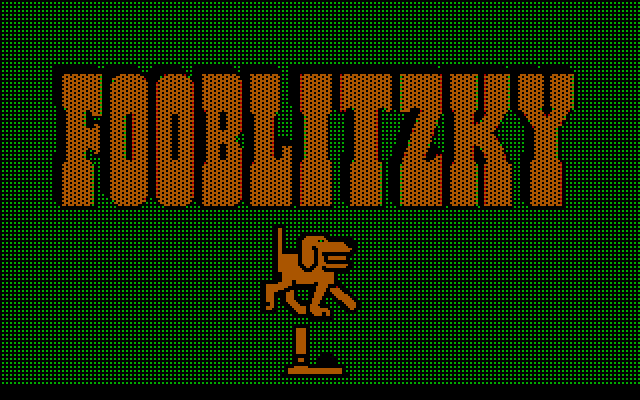 Fooblitzky IBM PC/Compatibles Screenshot: Title screen.