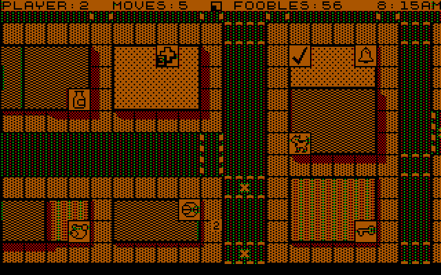 Fooblitzky IBM PC/Compatibles Screenshot: Another section of the game board...