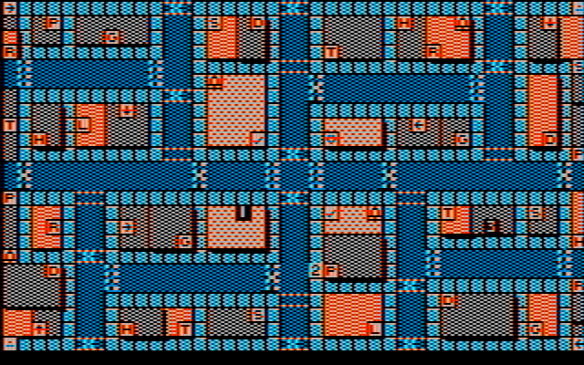Fooblitzky IBM PC/Compatibles Screenshot: Zoom out to view the entire game board at once.