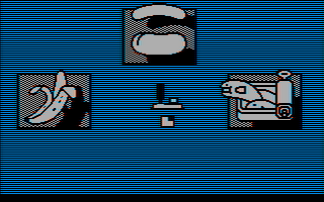 Fooblitzky IBM PC/Compatibles Screenshot: Choose an option...