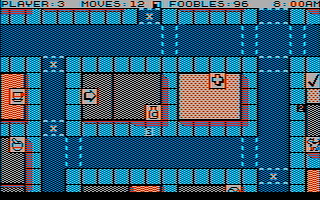 Fooblitzky IBM PC/Compatibles Screenshot: Another section of the game board...