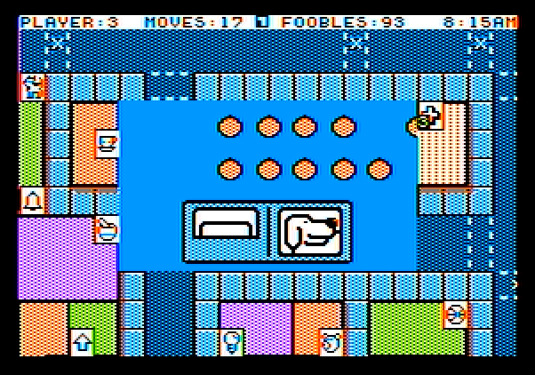 Fooblitzky Apple II Screenshot: Hmm, this will cost some money...
