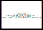 Fooblitzky for Apple II - Copyright screen.
