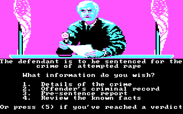 Crime and Punishment IBM PC/Compatibles Screenshot: Starting my first case.