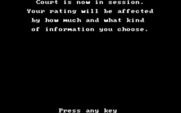 Crime and Punishment for IBM PC/Compatibles - Court is now in session.