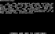 Crime and Punishment for IBM PC/Compatibles - Review some sentencing guidelines...