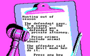 Crime and Punishment for IBM PC/Compatibles - This defendant was hunting out of season...