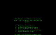Crime and Punishment for IBM PC/Compatibles - A few details about the offender.