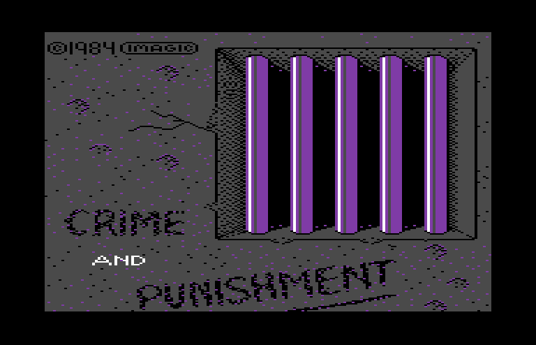 Crime and Punishment Commodore 64 Screenshot: Loading screen.