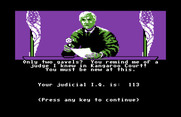 Crime and Punishment for Commodore 64 - Only two gavels? Better try again!