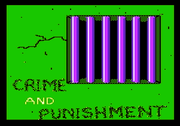 Crime and Punishment Apple II Screenshot: Loading screen.