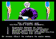 Crime and Punishment for Apple II - Reviewing some of the case information.