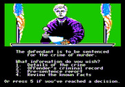 Crime and Punishment for Apple II - The defendant is being sentenced for murder.