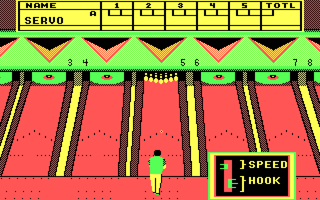 10th Frame IBM PC/Compatibles Screenshot: Ready to bowl!