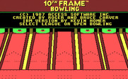 10th Frame for IBM PC/Compatibles - Credits and main menu.