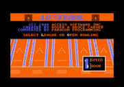 10th Frame for Amstrad CPC - Title screen and main menu.