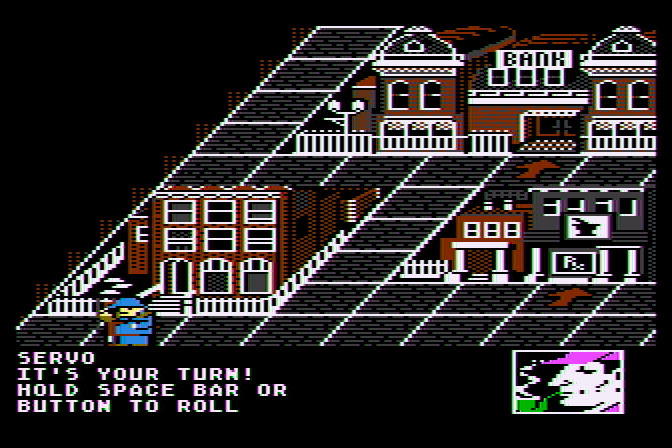 221 B Baker St. Atari 8-bit Screenshot: Game start.