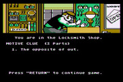 221 B Baker St. for Atari 8-bit - Visiting the locksmith...here's a motive clue.