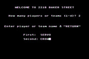 221 B Baker St. for Atari 8-bit - Setting up a new game.