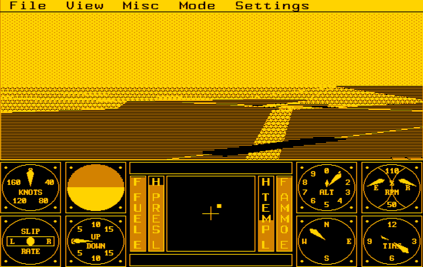 Sierra's 3-D Helicopter Simulator IBM PC/Compatibles Screenshot: Flying some more...