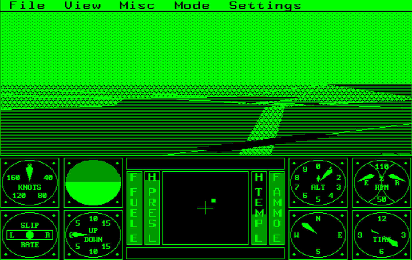 Sierra's 3-D Helicopter Simulator IBM PC/Compatibles Screenshot: Flying some more...