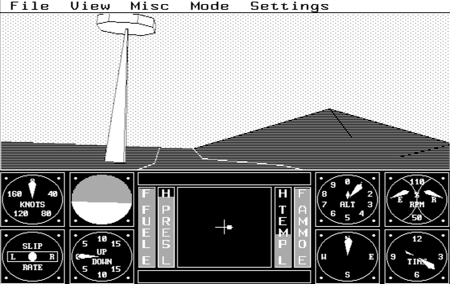Sierra's 3-D Helicopter Simulator IBM PC/Compatibles Screenshot: Game start.