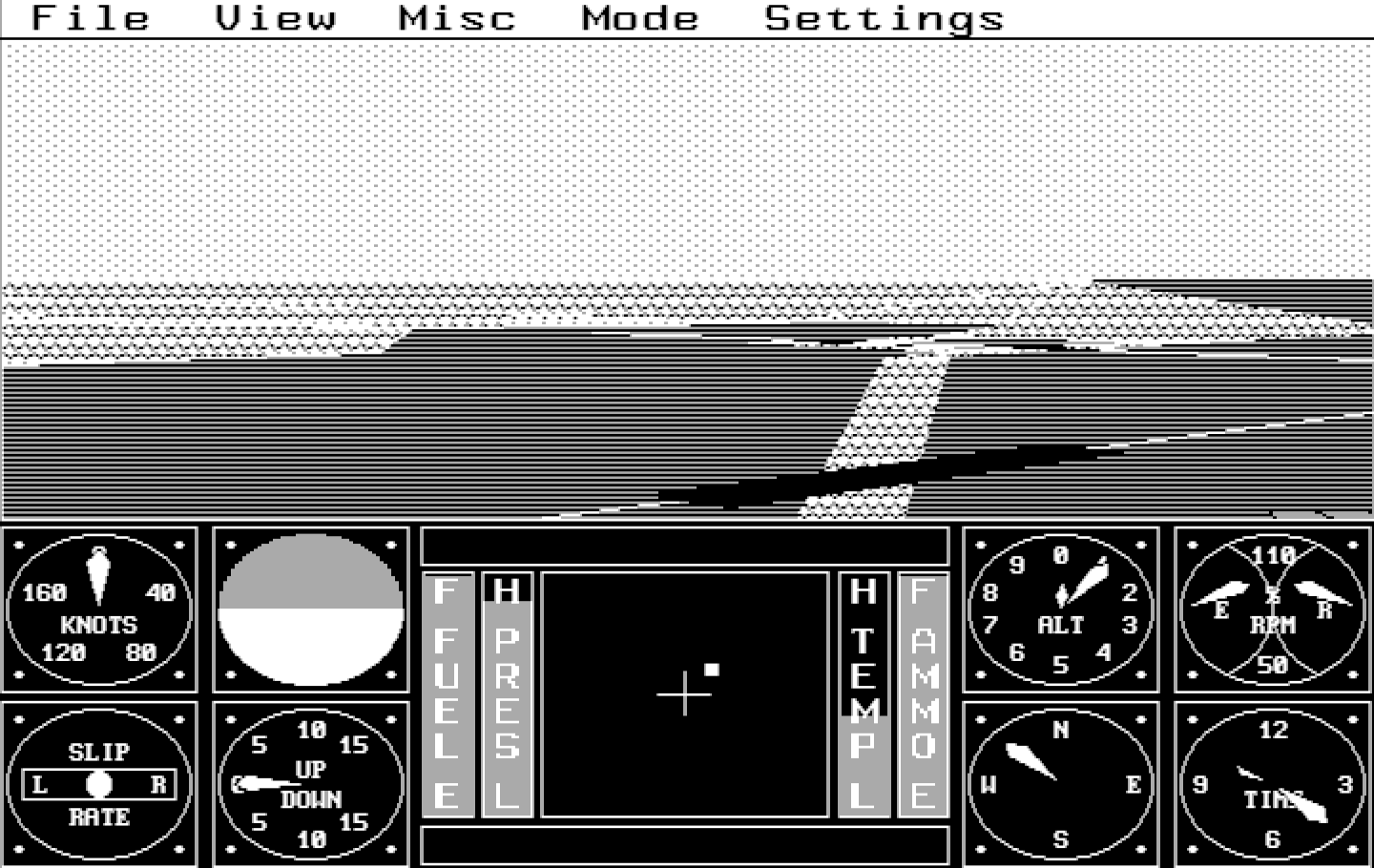 Sierra's 3-D Helicopter Simulator IBM PC/Compatibles Screenshot: Flying some more...