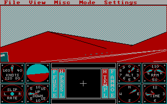 Sierra's 3-D Helicopter Simulator IBM PC/Compatibles Screenshot: Just flying around for some practice...