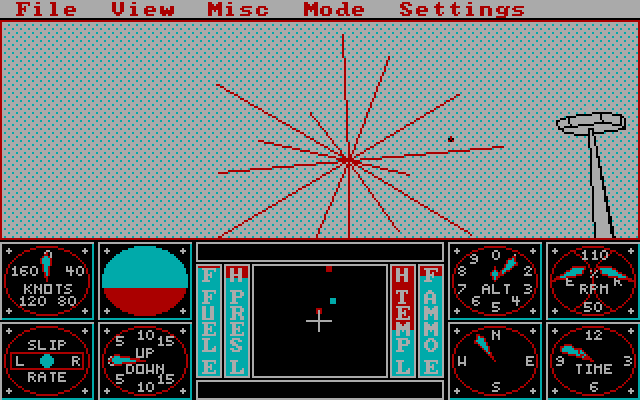 Sierra's 3-D Helicopter Simulator IBM PC/Compatibles Screenshot: My target has been destroyed!