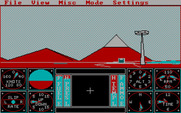 Sierra's 3-D Helicopter Simulator for IBM PC/Compatibles - There's the starting location straight ahead...