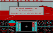 Sierra's 3-D Helicopter Simulator for IBM PC/Compatibles - Title screen.