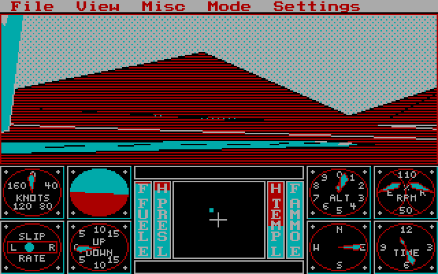 Sierra's 3-D Helicopter Simulator IBM PC/Compatibles Screenshot: Just flying around a bit...
