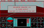 Sierra's 3-D Helicopter Simulator for IBM PC/Compatibles - Title screen.