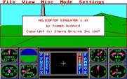 Sierra's 3-D Helicopter Simulator for IBM PC/Compatibles - Title screen.